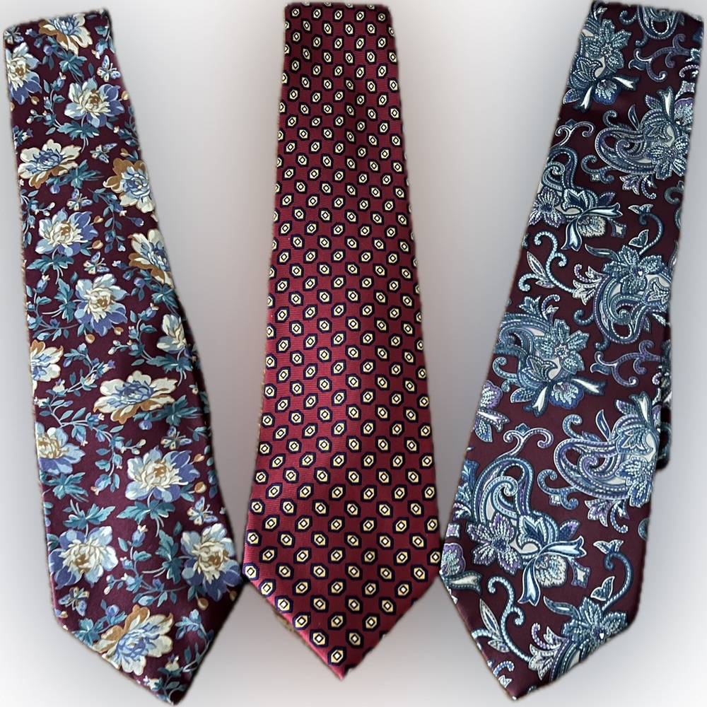 2 CHRISTIAN DIOR MONSIEUR& 1 POLO RALPH LAUREN 100% SILK TIES